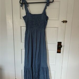 Polo Ralph Lauren Midi Sundress | Blue with tiny stars